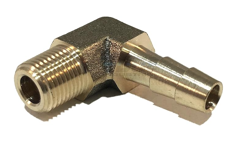 Mini Wedge 1/8NPT to 90 1/4" Degree Barb