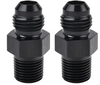 EVIL ENERGY 6AN Male Flare to 1/8" NPT Pipe Fitting Adapter Aluminum Straight Black 2PCS