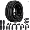 EVIL ENERGY 6AN Fuel Line Kit, 6AN Nylon Braided Fuel Line Hose Fitting Kit CPE 20FT Black